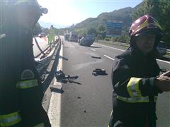 A5, casello di Nus: Incidente stradale