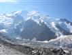 Vigili del fuoco valdostani in preallerta per il lago del ghiacciaio della T�te-Rousse sul versante francese del Monte Bianco