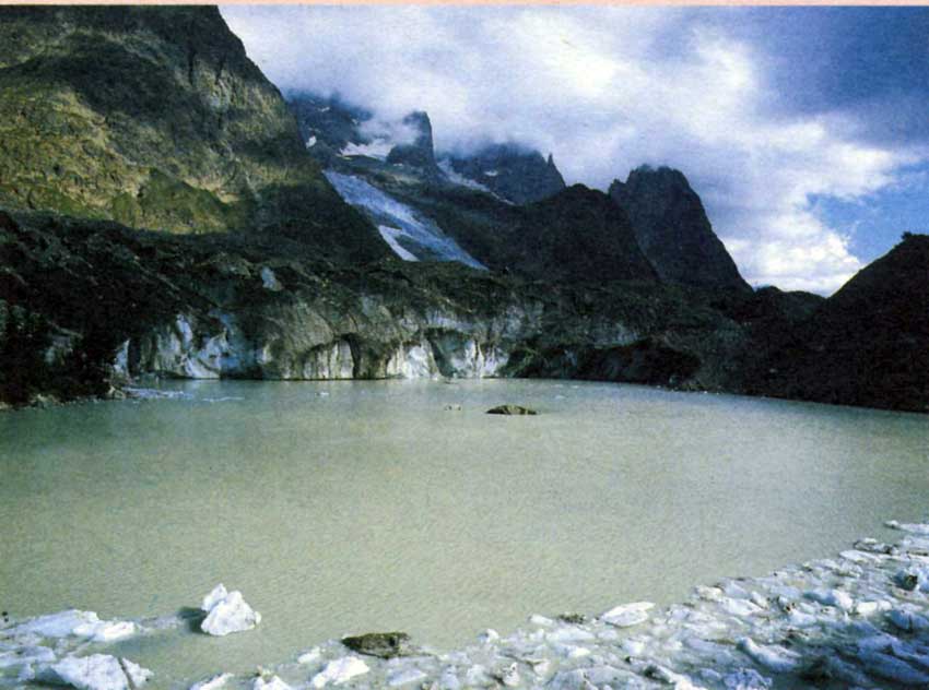 Val Veny, lac du Miage: étape du milieu didactique.