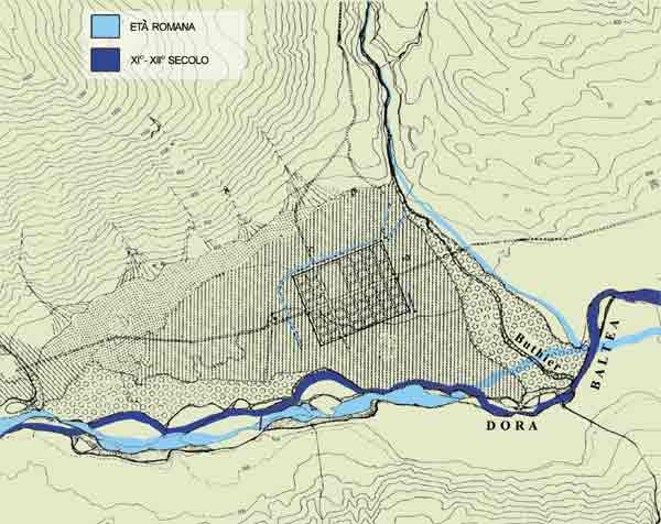 Conca di Aosta: Alluvionamenti e rete fluviale tra la tarda romanità e il XII° secolo