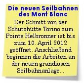 Die neuen Seilbahnen des Mont Blanc