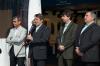 Il Sindaco di Aosta Bruno Giordano, l'Assessore Ennio Pastoret, il Vicepresidente del Consiglio Andr� Lani�ce e il Vicesindaco di Aosta Alberto Follien