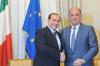 Il Presidente Augusto Rollandin con il Presidente del Consiglio dei Ministri Silvio Berlusconi