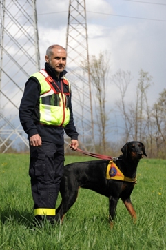 Il Capo squadra Salvatore Licata con Alyssa