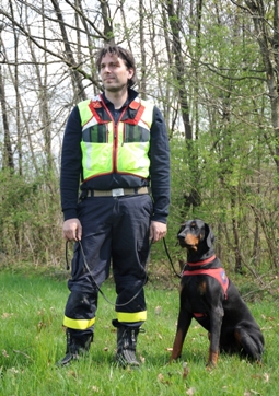 Il Capo Squadra Simone Oliveri con Argo