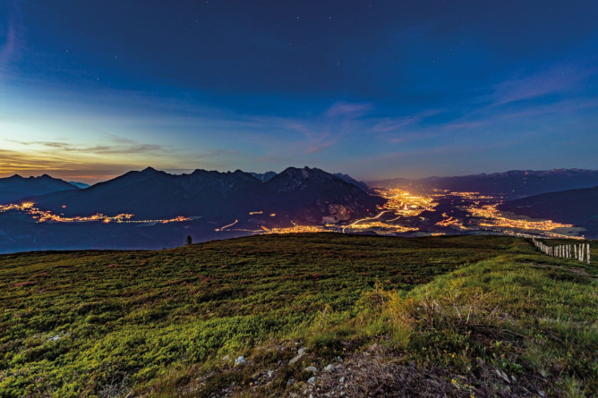 Innsbruck bei Nacht, Urbanisierung