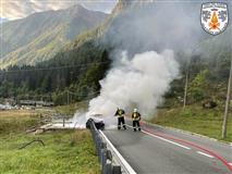 Incendio vettura- Gressoney-Saint-Jean