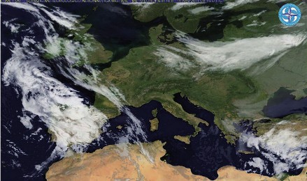 Fig. 3. Immagine dal satellite MSG-2nd Generation; cortesia Servizio meteorologico dell’Aeronautica militare.