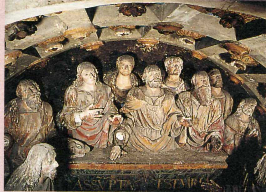 Gruppo scultoreo in terracotta policroma raffigurante gli Apostoli.