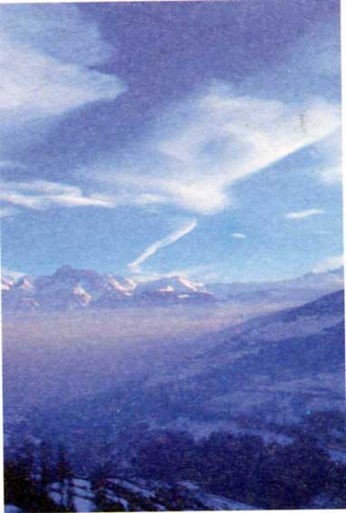 Inversione termica sulla piana di Aosta.