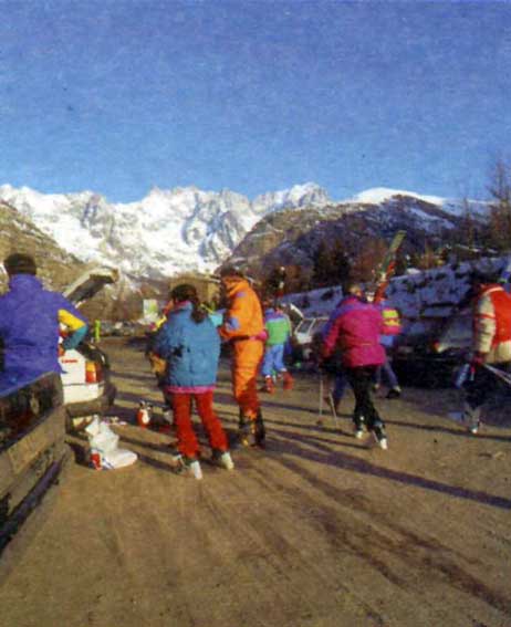 Courmayeur: parking touristique.