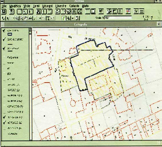 Sezione della particella catastale di Sant'Orso (elaborazione Valbeni).