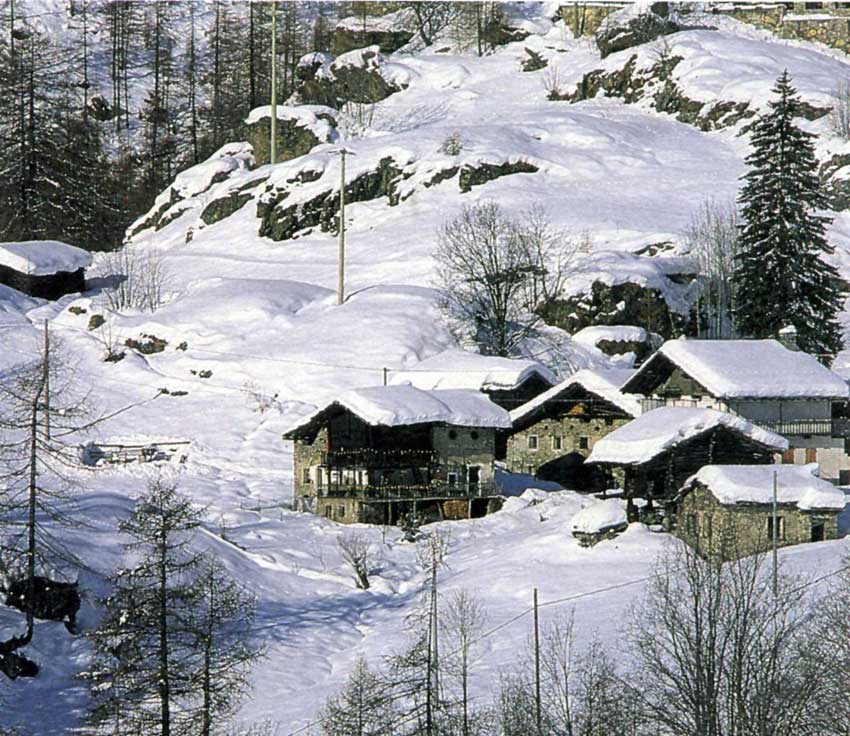 Il villaggio di Proz, in comune di Valtournenche.