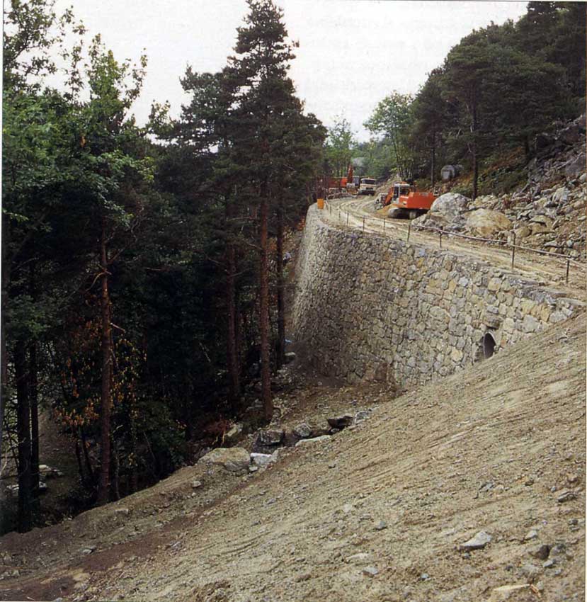 Strada nei presi del lago di Villa.