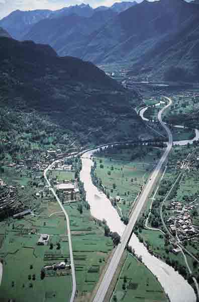 Il fondo valle all'altezza di Montjovet