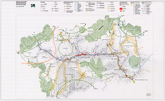 Lo schema delle linee programmatiche del Piano Territoriale Paesistico.