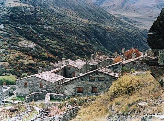 Le hameau de l'Ecot (Bonneval-sur-Arc, Maurienne, France).