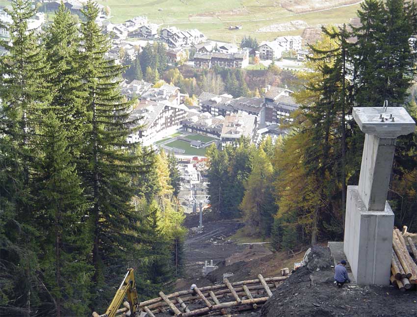 Linea della seggiovia Maison Blanche a La Thuile (2008).