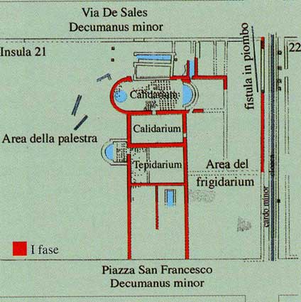 Aosta, le Terme del Foro - I e II fase (Scuola XXV Aprile).