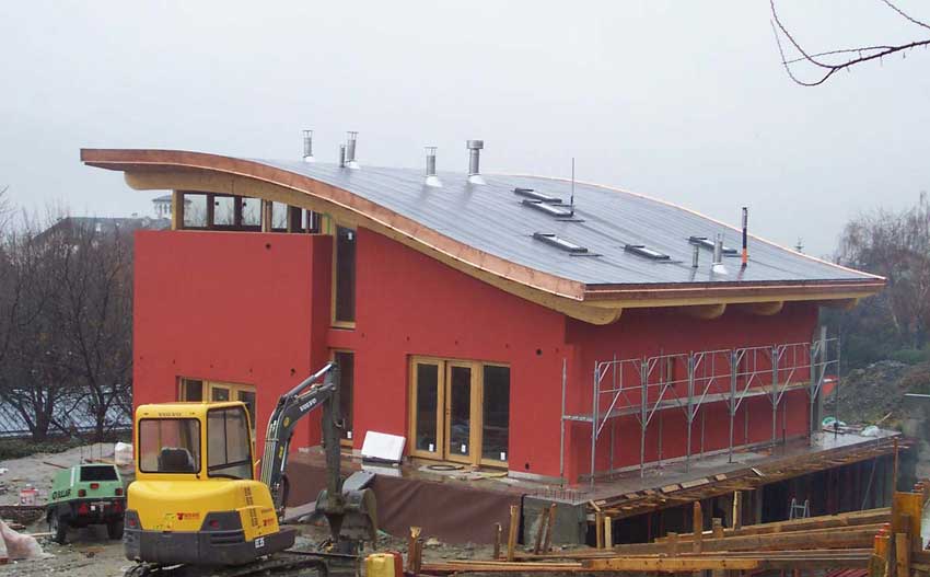 Edificio CasaClima A in corso di realizzazione.