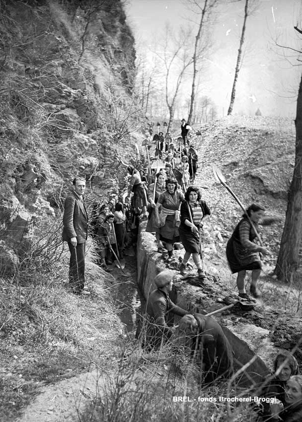 Quart, 1950: corvée per la mautenzione del ru Baudin.