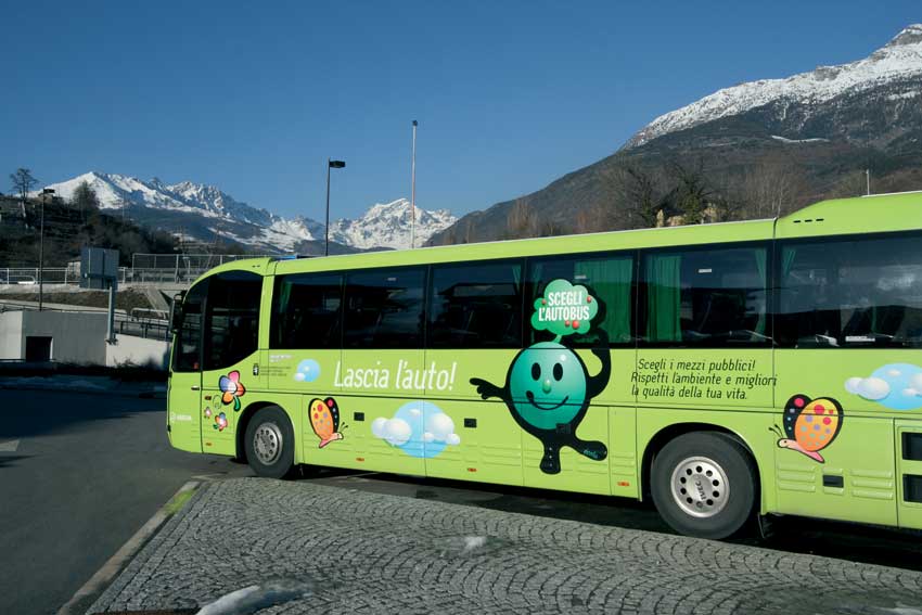 Trasporto pubblico in Aosta.