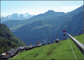 La funivia di Chamois.