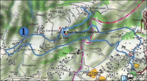 La cartina dell’itinerario (L’Escursionista).