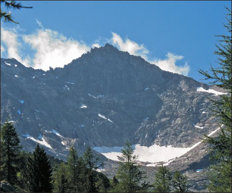 La parete nord della Becca Torché