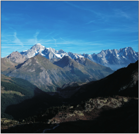 Il Monte Bianco e la Valdigne.