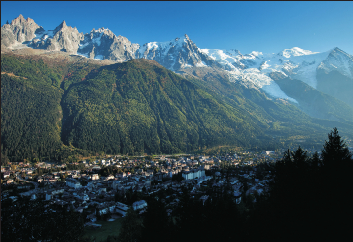 vue sur Chamonix.