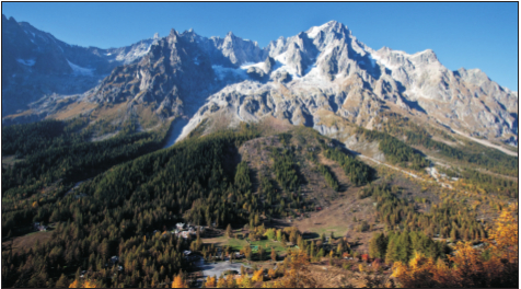 il versante italiano delle Grandes Jorasses.