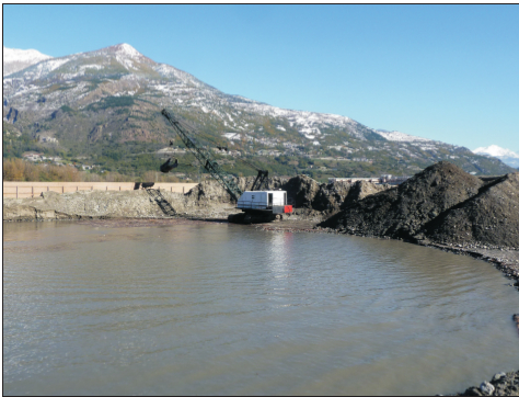 cava di inerti a Brissogne