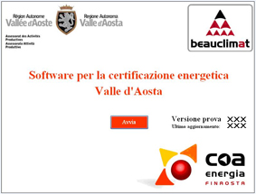 Immagine della schermata principale del software Beauclimat