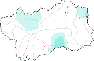 New snow in the last 24h + Modello 1 AINEVA (MOD1) data