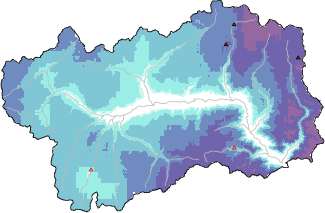 New snow in the last 72h + Modello 1 AINEVA (MOD1) data