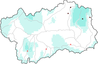 Neige fraîche dans les dernières 24h + données Modello 1 AINEVA (MOD1)