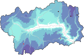 Neige fraîche dans les dernières 72h + données Modello 1 AINEVA (MOD1)