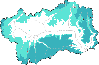 Neige fraîche dans les dernières 24h + données Modello 1 AINEVA (MOD1)