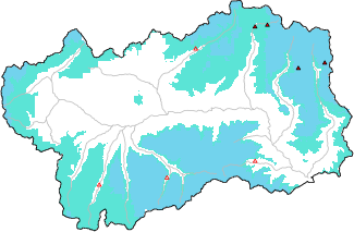 New snow in the last 24h + Modello 1 AINEVA (MOD1) data