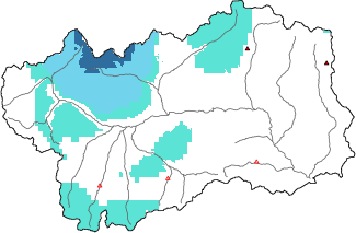 New snow in the last 24h + Modello 1 AINEVA (MOD1) data