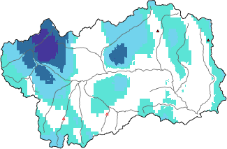 New snow in the last 24h + Modello 1 AINEVA (MOD1) data