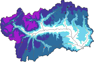 New snow in the last 24h + Modello 1 AINEVA (MOD1) data