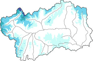 Neve fresca nelle ultime 72h + dati Modello 1 AINEVA (MOD1)