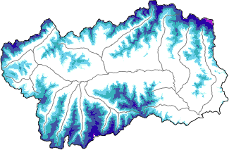 Neige fraîche dans les dernières 72h + données Modello 1 AINEVA (MOD1)
