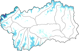 Neige fraîche dans les dernières 72h + données Modello 1 AINEVA (MOD1)