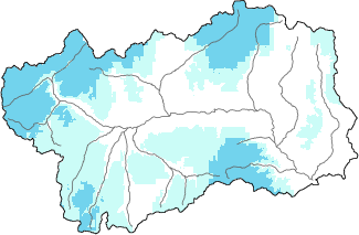 New snow in the last 24h + Modello 1 AINEVA (MOD1) data