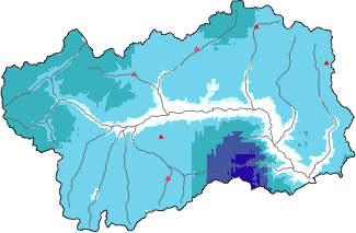 Neve fresca nelle ultime 24h + dati Modello 1 AINEVA (MOD1)