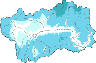 Neige fraîche dans les dernières 24h + données Modello 1 AINEVA (MOD1)