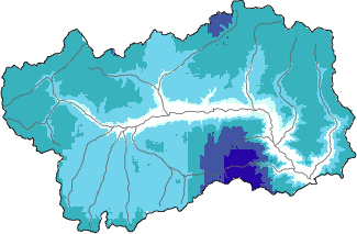 Neige fraîche dans les dernières 72h + données Modello 1 AINEVA (MOD1)